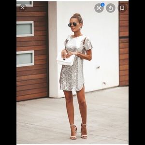 NEVER WORN! Vici Sequin Cut Out Shift Dress